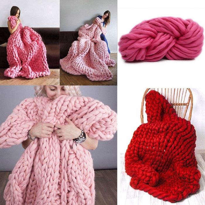 Big Sale Benang wol Super Besar Lengan Rajut Islandia DIY Wool Scarf