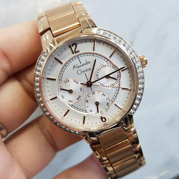 Alexandre Christie AC 2602BF / AC2602 RoseGold White Original&Garansi