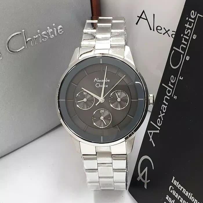 Alexandre Christie AC 2714BF / AC2714 Silver Black Original & Garansi