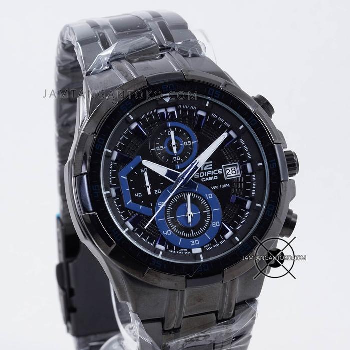 Jam Tangan Edifice EFR-539BK-1A2 Hitam Biru EFR539 Black Blue Ori BM