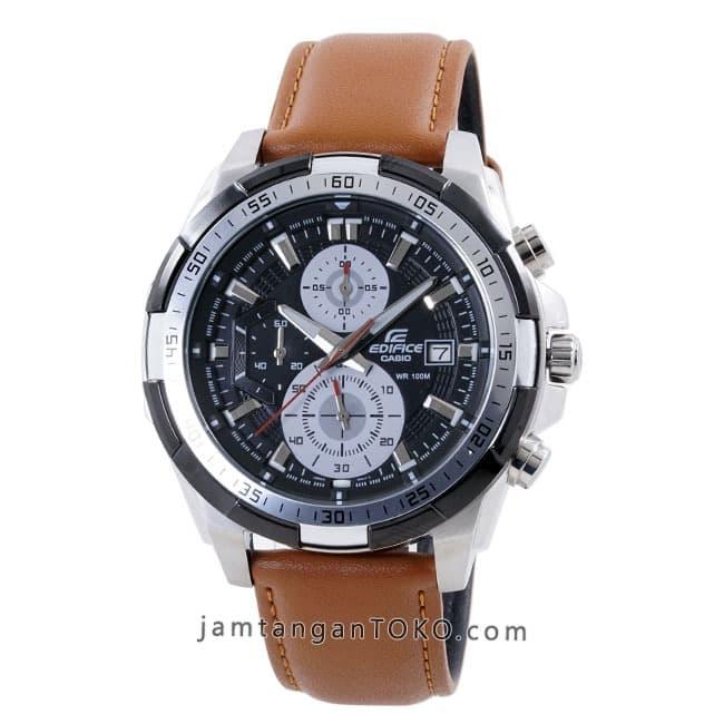 Jam Tangan Edifice EFR-539L-1BV Kulit Coklat EFR539L EFR539 ORI BM