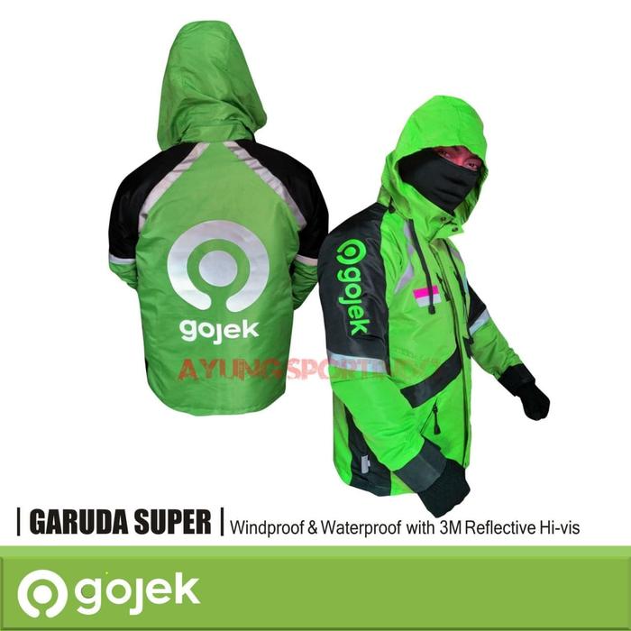 Jaket Gojek Logo Baru Garuda Super Hoodie Ukuran Besar Big Size Jumbo