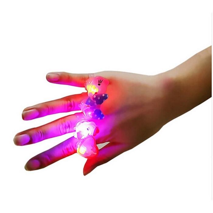 Cincin Kartun Lampu LED Mainan Anak