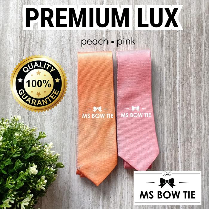 dasi pria panjang salem peach pink salem premium medium