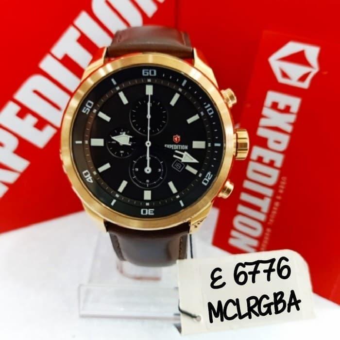 JAM TANGAN EXPEDITION E6776 ROSEGOLD LEATHER ORIGINAL
