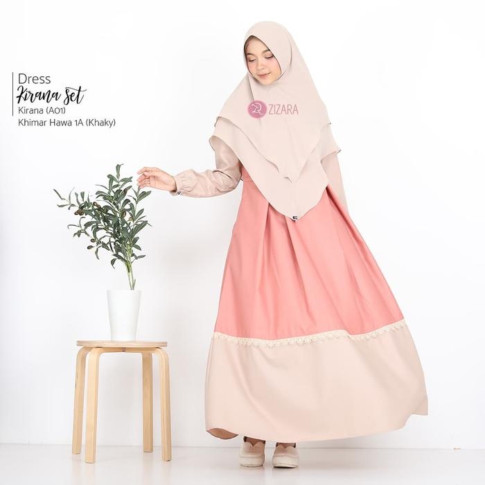 ZIZARA KIRANA Dress A01 XL LD 110 GAMIS ONLY toyobo + renda