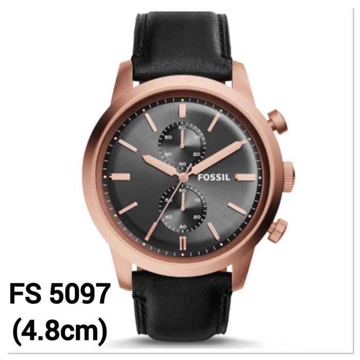 Jam Tangan Pria Merek Fossil FS5097 & FS 5097 Kulit Original 4.8cm