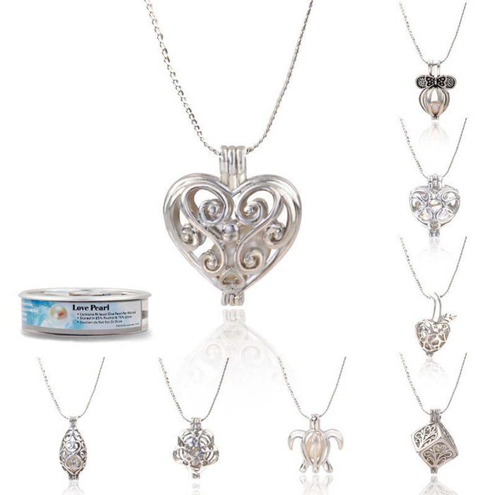 Love Wish Simulated Pearl Oyster Drop Pendant