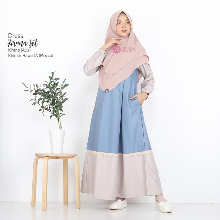Gamis Toyobo Busui Kirana A03 L Dress Set Khimar Zizara