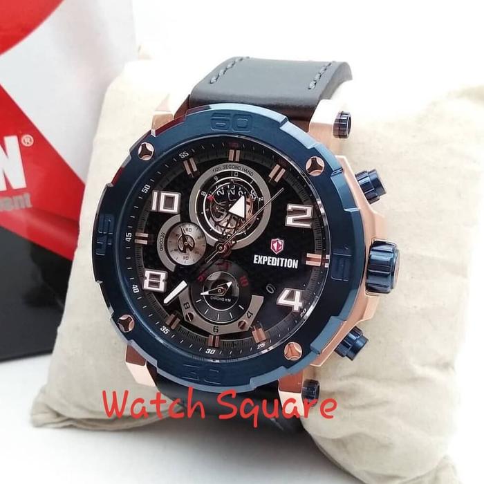 Jam Tangan Expedition Pria Original E6769 Blue Rosegold ORIGINAL 100%