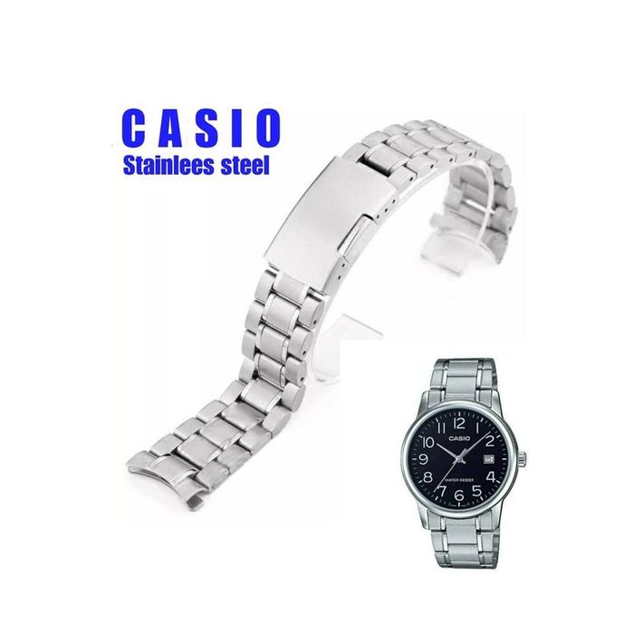 Strap Stainlees Tali jam Tangan Rantai Casio Mtp-v002