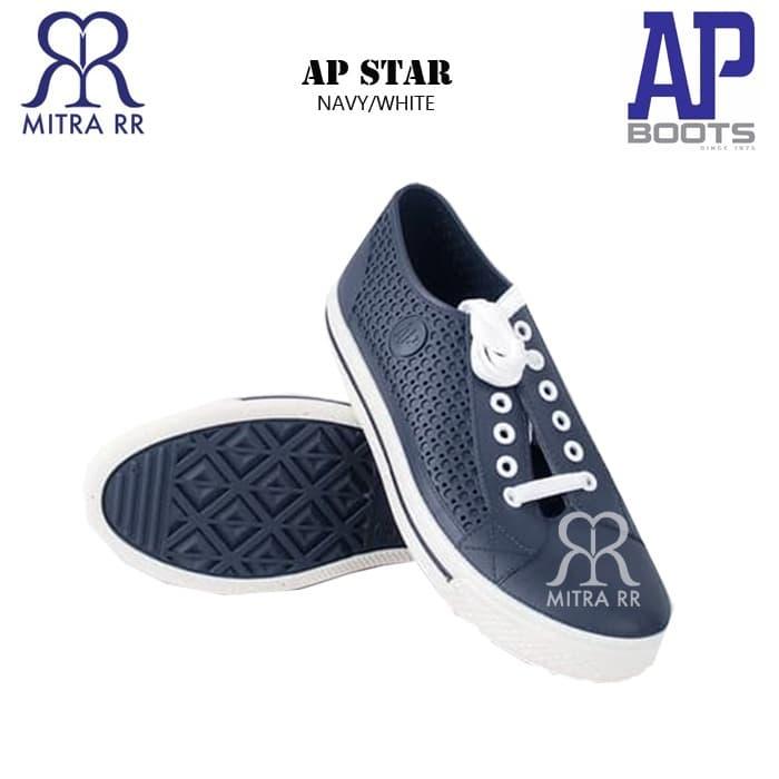 Sepatu ApStar AP STAR AP Boots Karet PVC Karet Navy White