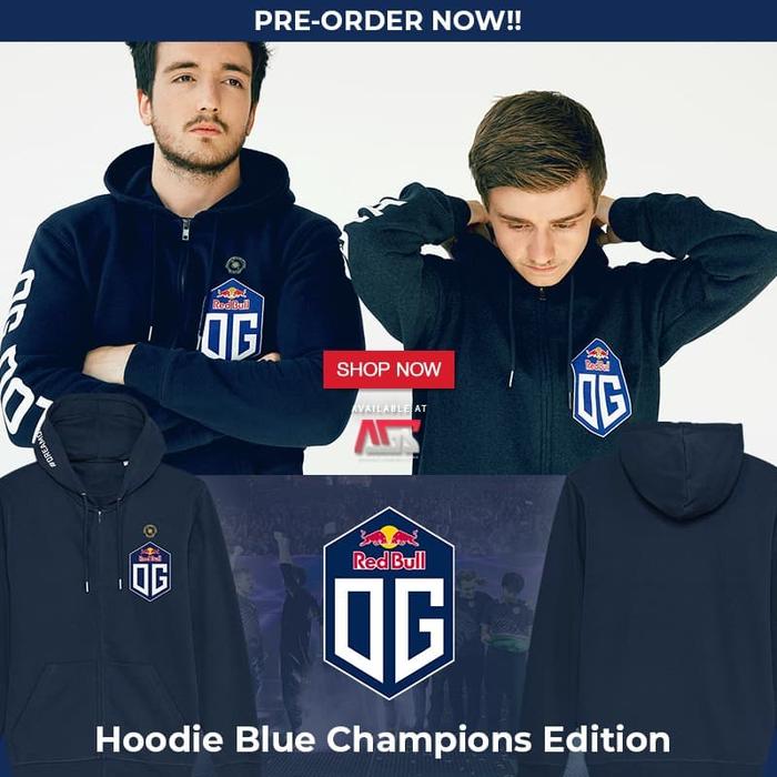 Jaket Team OG TI Champions Dark Blue - Dota2 Gaming Gamers Esports