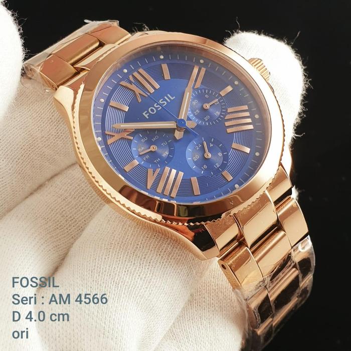 Jam Tangan Wanita Merek Fossil AM 4566 Stainless 4.0cm Original