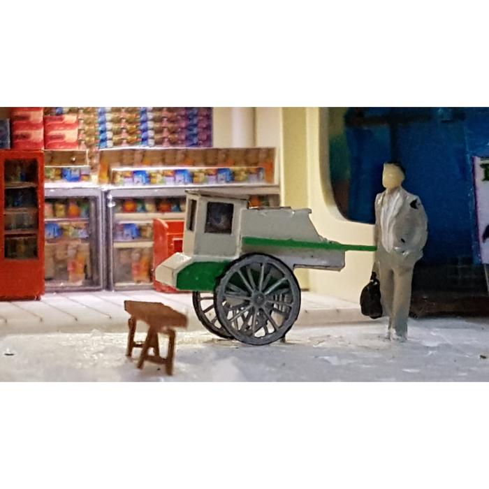 Miniatur gerobak es krim nong nong skala HO 1/87 mang irin