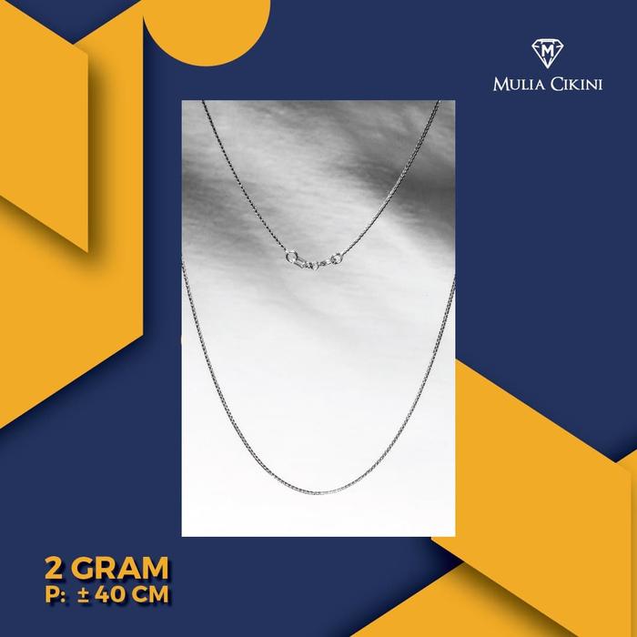 Kalung Emas Putih UBS Italy Santa 75% 2 gram