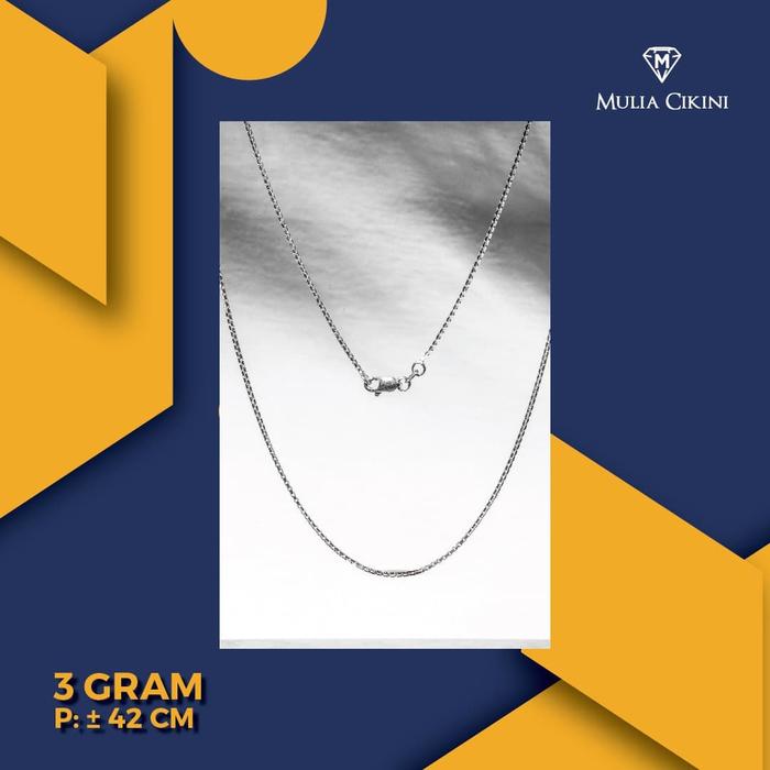 Kalung Emas Putih UBS Italy Santa 75% 3 gram