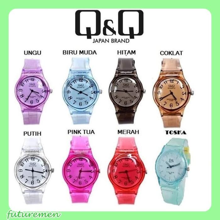 J-189 JAM TANGAN TRANSPARAN MEREK Q&Q / JAM FASHION