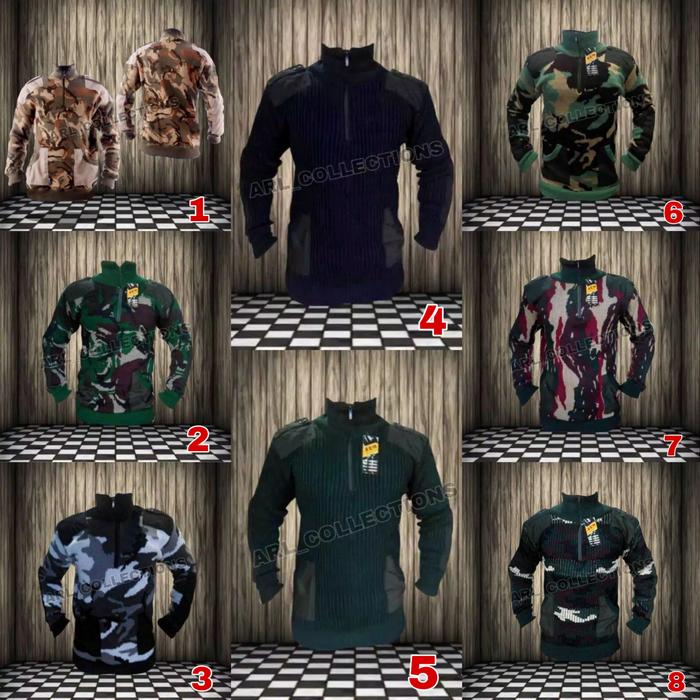 Sweater rajut loreng / sweater rajut army / sweater rajut computer