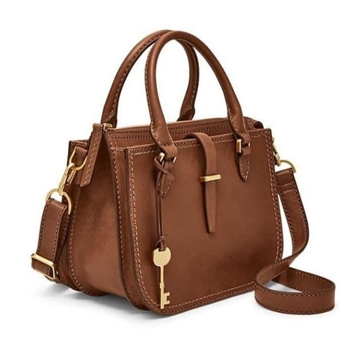 Fossil Ryder Satchel Brown Mini
