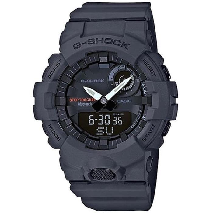 JAM TANGAN PRIA CASIO G-SHOCK ORIGINAL G-SQUAD ANALOG DIGITAL GREY RESIN GBA-800-8A CASIO G SHOCK GB