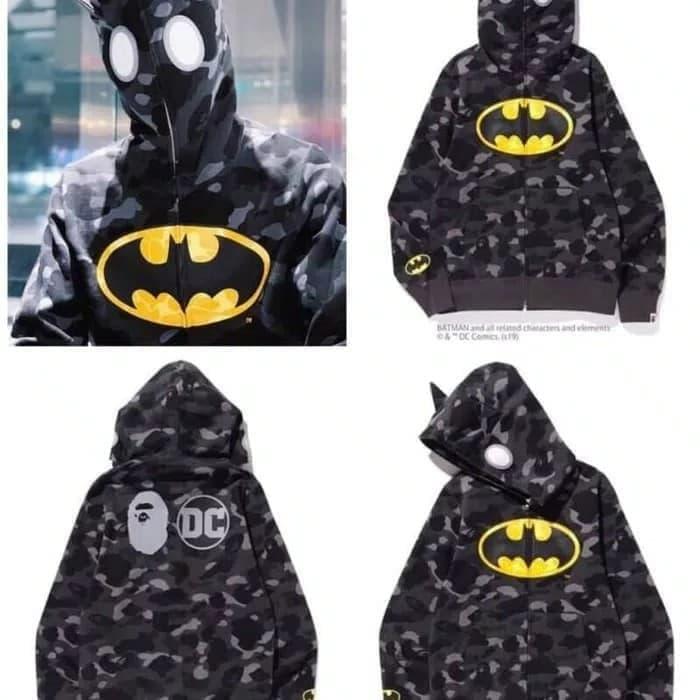 kaos jaket hoddie bape batman original