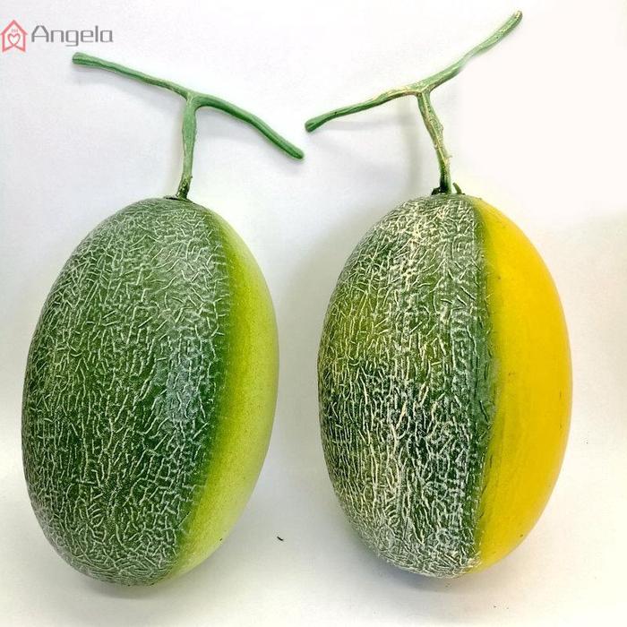 Simulated Plastic Fake Cantaloupe Hami Melon Model Fruit - S7
