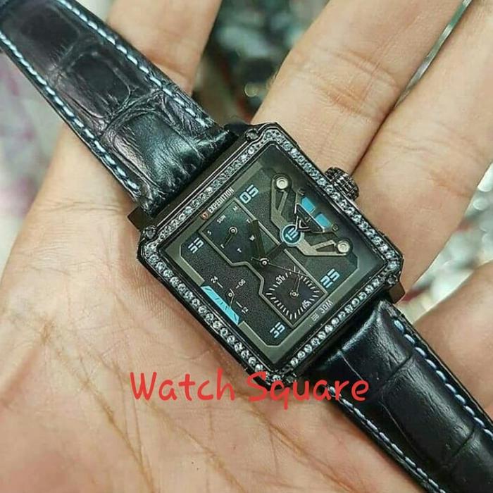Jam Tangan Wanita Original Expedition E6695 Black Blue