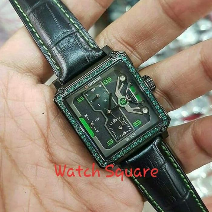 Jam Tangan Wanita Original Expedition E6695 Black Green