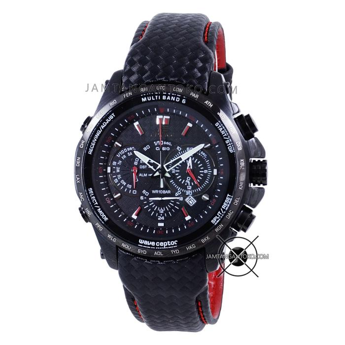 CASIO Edifice EQW-M710L-1AV Vampir Kulit Hitam Merah EQWM710 ORI BM