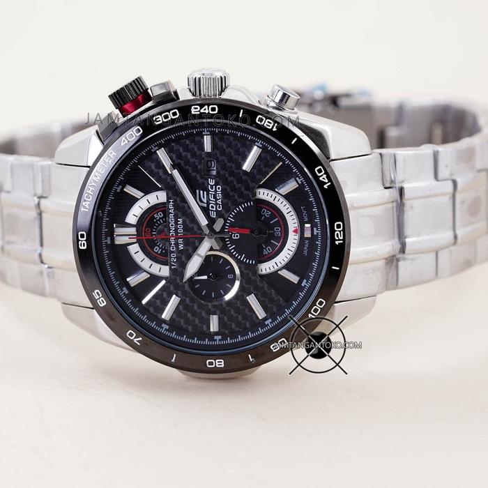 Casio Edifice EFR-520SP-1AV Silver Black Red EFR520 EFR-520 ORI BM