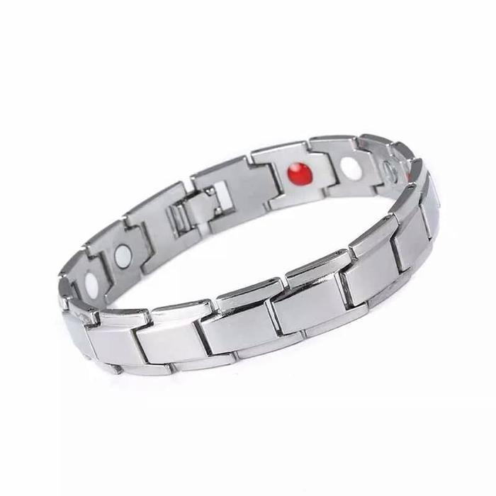 gelang warna perak Germanium far infrared negative ion kesehatan