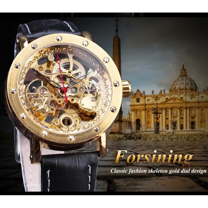 Jam Tangan Pria FORSINING fsg8159 Transparan Otomatis Tali