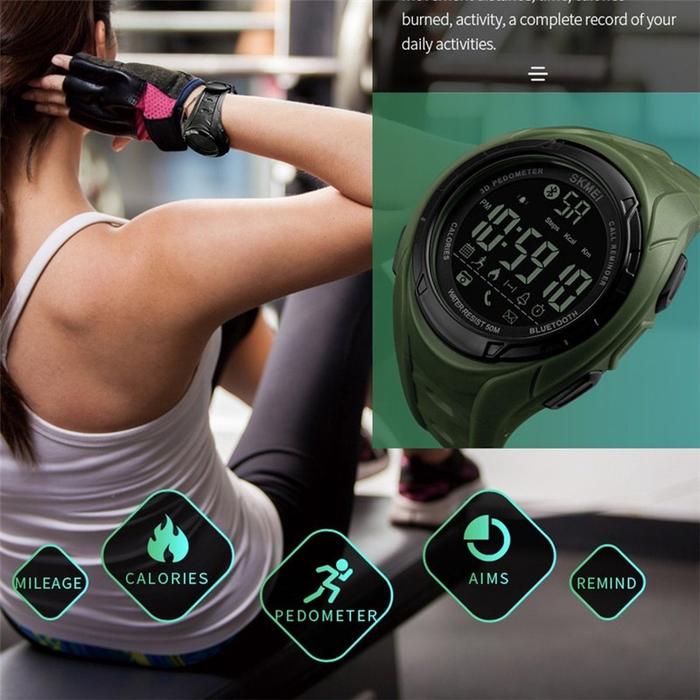 Jam Tangan Pria Digital Skmei 1316 Smartwatch Bluetooth Water
