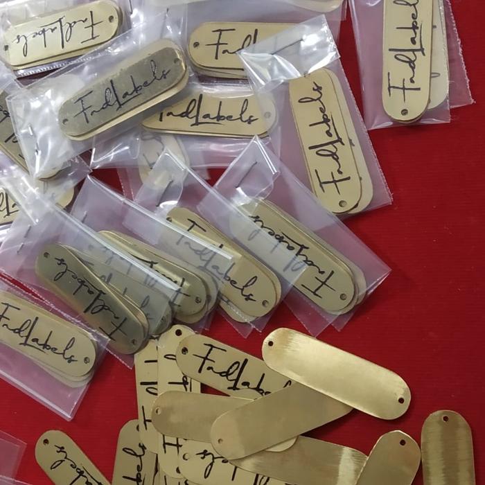 label plat hijab / merk sepatu/ merek boneka