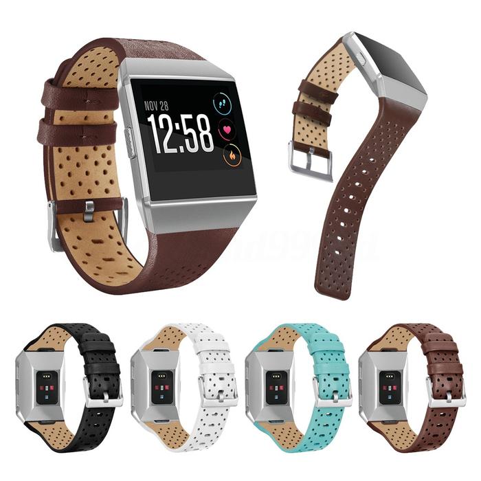 HJR Strap Jam Tangan Bahan Kulit untuk Fitbit Ionic