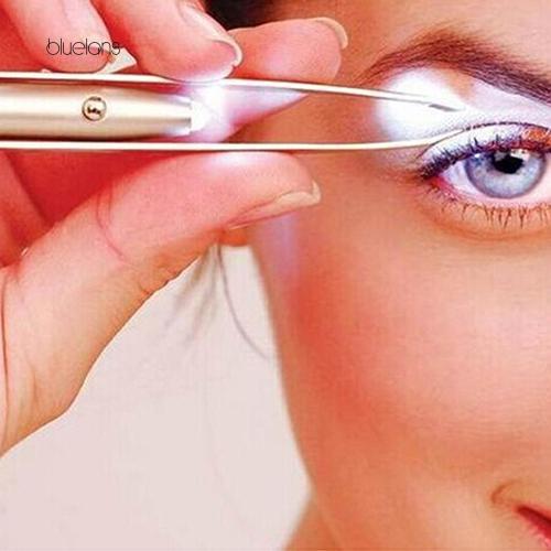 Pinset Pencabut Alis dengan Lampu LED