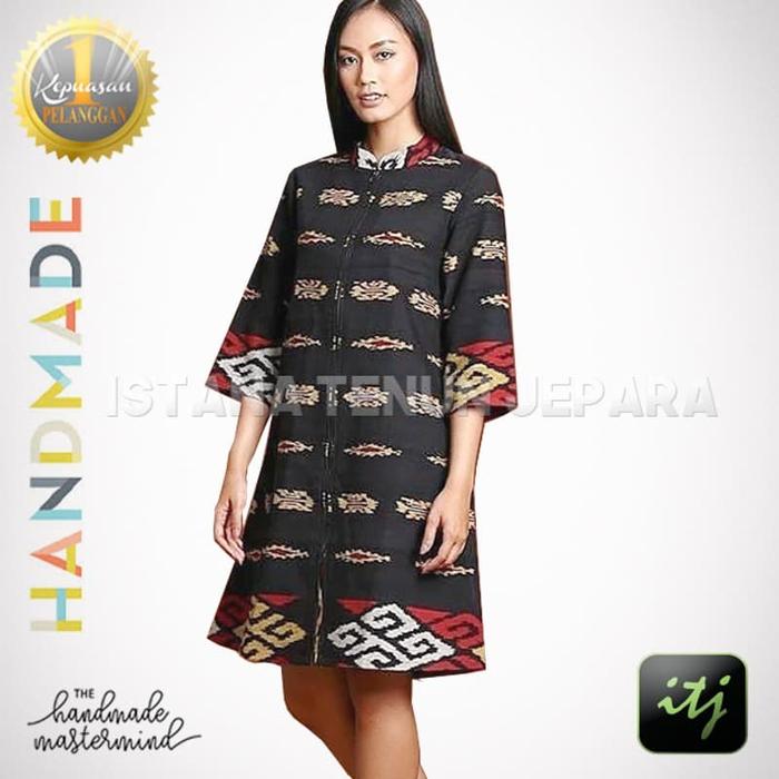 Dress Tunik Batik - Outer Tenun Ikat Troso