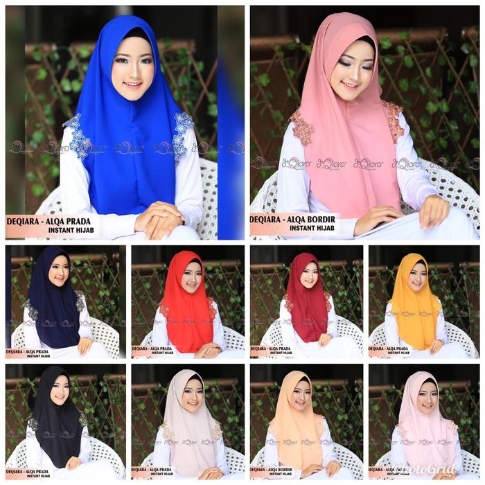 jilbab hijab kerudung bergo instan Diamond Crepe AQLA PRADA By Deqiara