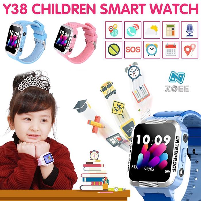 Y38 Smartwatch Anak Berenang Tahan Air Dengan LBS Tracker GSM