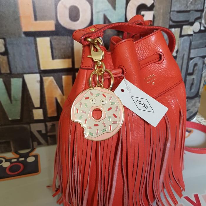 Gantungan Kunci Gantungan Tas Donat Fossil Donut Keyfob Gold