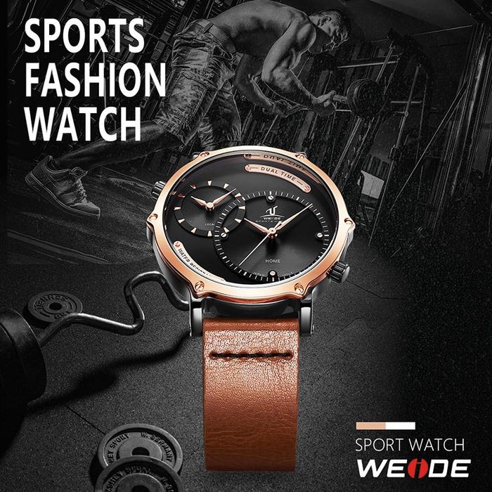 Jam Tangan Pria WEIDE Sport Casual Business Waterproof Men's