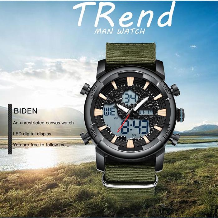 BIDEN Jam Tangan Pria Sports Anti Air 30M Men's Quartz Analog