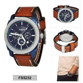 Jam Tangan Pria Merek Fossil FS5232 & FS 5232 Kulit Original 4.5cm