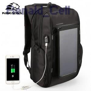 Kingsons Tas Ransel Solar Panel dengan USB Port KS3140W I Black