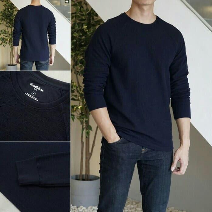 KAOS WAFFLE GF CREWNECK TEXTURED SWEATSHIRT PRIA-KAOS BIGSIZE