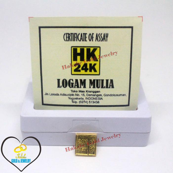 Emas Batangan HK Logam Mulia 24K Gold Bar Gold Fine Gold 4 Gram