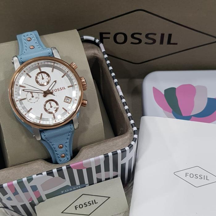 Jam Tangan Wanita Fossil ES 3616 & ES3616 LEATHER 38mm Fullset
