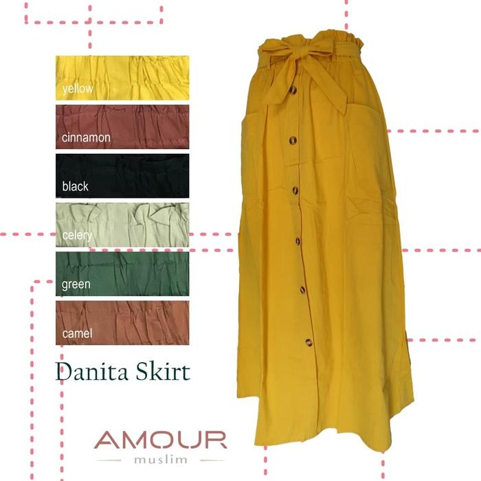 Skirt / Rok Katun Polos Danita by AMOUR MUSLIM