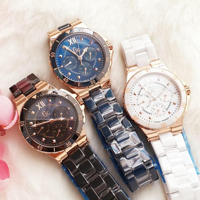 Jam Wanita Merk Guess Collection GC Y42003L7 - 02 Ceramic 3.6cm Ori BM